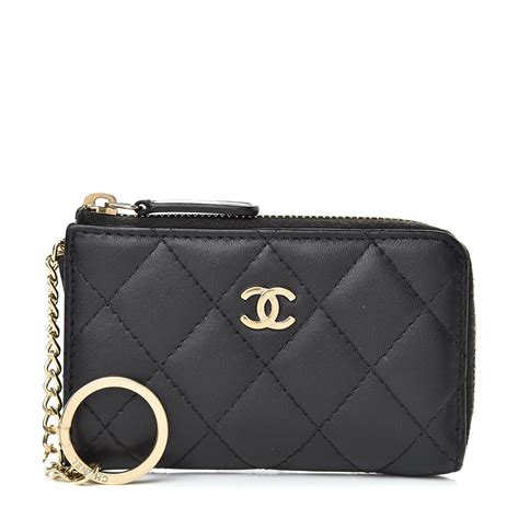 chanel 6 key holder silver lambskin|Chanel Classic Quilted Key Holder — PureLuxeFinds.